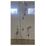 Wrought Iron Garden Hook With Rustic Windchime &