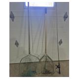 Fishing Nets (2) & Fishing Rod & Reel Combo
