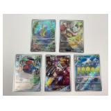 5 Pokemon Full Art Trading Cards
