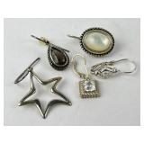 .925 Sterling Silver un matched earrings, 13.78g