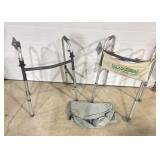 2 foldable walkers, zippered bag