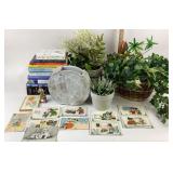 Humorous 1 Cent Postcards, Faux Plants, Books, Pla