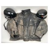 Wilsons Leather Jacket, Motorcycle Helmets