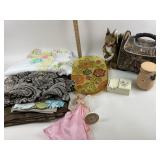 Textiles, Camouflage Bag, Glass Tray