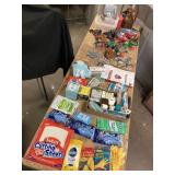 Crest Toothbrushes, Metal Bird Art, Turkey Plush,