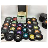 45 RPM Records With Storage Case, Mike Patterson,