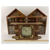 Wooden Shadow Box Cabinets, Rustic Clock