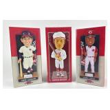 Reds Bobbleheads- Larkin, Lombardi, Wright