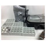 Rival Roaster Oven, Candles, Tarp