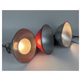 3- Vintage Large Industrial Photography Lamps