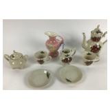 Hull Sun Glow Pitcher, Christmas Tea Set