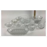 Pressed Glass Bowls, Dishes, Glassware, Arcoroc Bo
