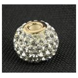 14k gold & crystal bead.