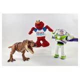 Buzz Light-year, Sing & Dance Elmo, & Jurassic