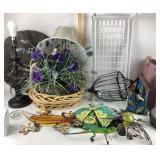 Home Decor, Metal Lizards, Basket, Lighting