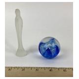 Frosted Glass Mini Madonna, Glass Eye Studio Paper