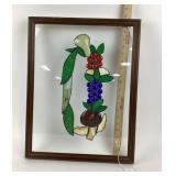 Stained Glass Window Panel With Fruit Design