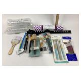 Paint Brushes, Buttons, Vinyl Roll, Plastic Cups,