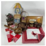 Hand-stitched placemat, Country Home Decor