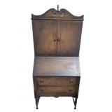 Wood Secretary Desk With A Drop-Front Writing