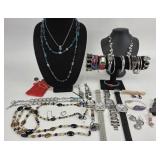 Costume Jewelry: Chaps necklaces, bangle bracelets