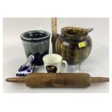 Pitcher, Rolling Pin, Mug, Glass Items
