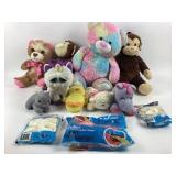 Stuffed Animals Including Unicorn, Monkey, Bear, B