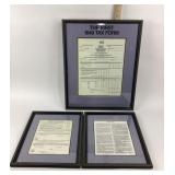 Framed 1913 1040 Tax Form Prints