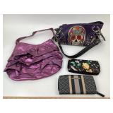 Studded Day of the Dead Purse, Women's Wallets