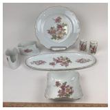 E&R Gerold Bavaria Porcelain; Tray, Square Bowl, S