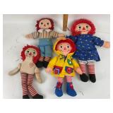 Raggedy Ann, Raggedy Andy Dolls by Knickerbocker,