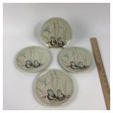 Red Wing Bob White Hand-Painted Bread Plates