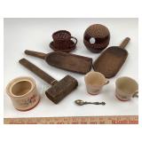 Boule Ball, Wooden Grain Scoops & Mallet, Faimar P