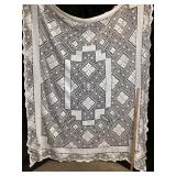 White Crochet Lace Tablecloth