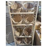 1/2 Bushell Basket Display Wood Rack With