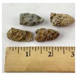 (4) dug Civil War bullets