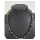 10k Gold clasp faceted beaded necklace, 18 inches