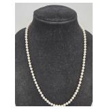 Pearl Like necklace with 14k Stamped gold clasp,