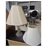 Glass Table Lamp With 2 Lamp Shades