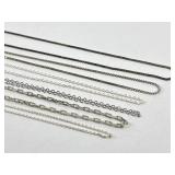 (6) sterling necklaces 16.61 grams