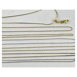 (7) sterling necklaces 10 grams total