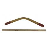 Wooden Boomerang With Red Tips