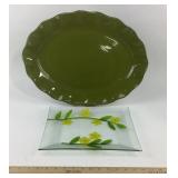 Better Homes And Gardens Platter, Glass Floral Tra