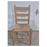 Shaker-Style Ladder Back Chair With A Woven Rush