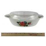 JAJ Pyrex Cottage Rose Casserole Dish With Lid Mad