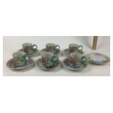 RS Prussia Floral Demitasse Cups With Saucers