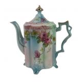 RS Prussia Porcelain Teapot with Floral Design