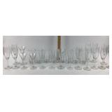 Glassware Including Champagne, Wine, Cocktail Glas