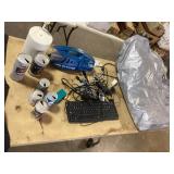 Pool Blaster Vacuum, Logitech Keyboard, Cables