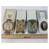 (4) German Baptism certificate cards in boxes